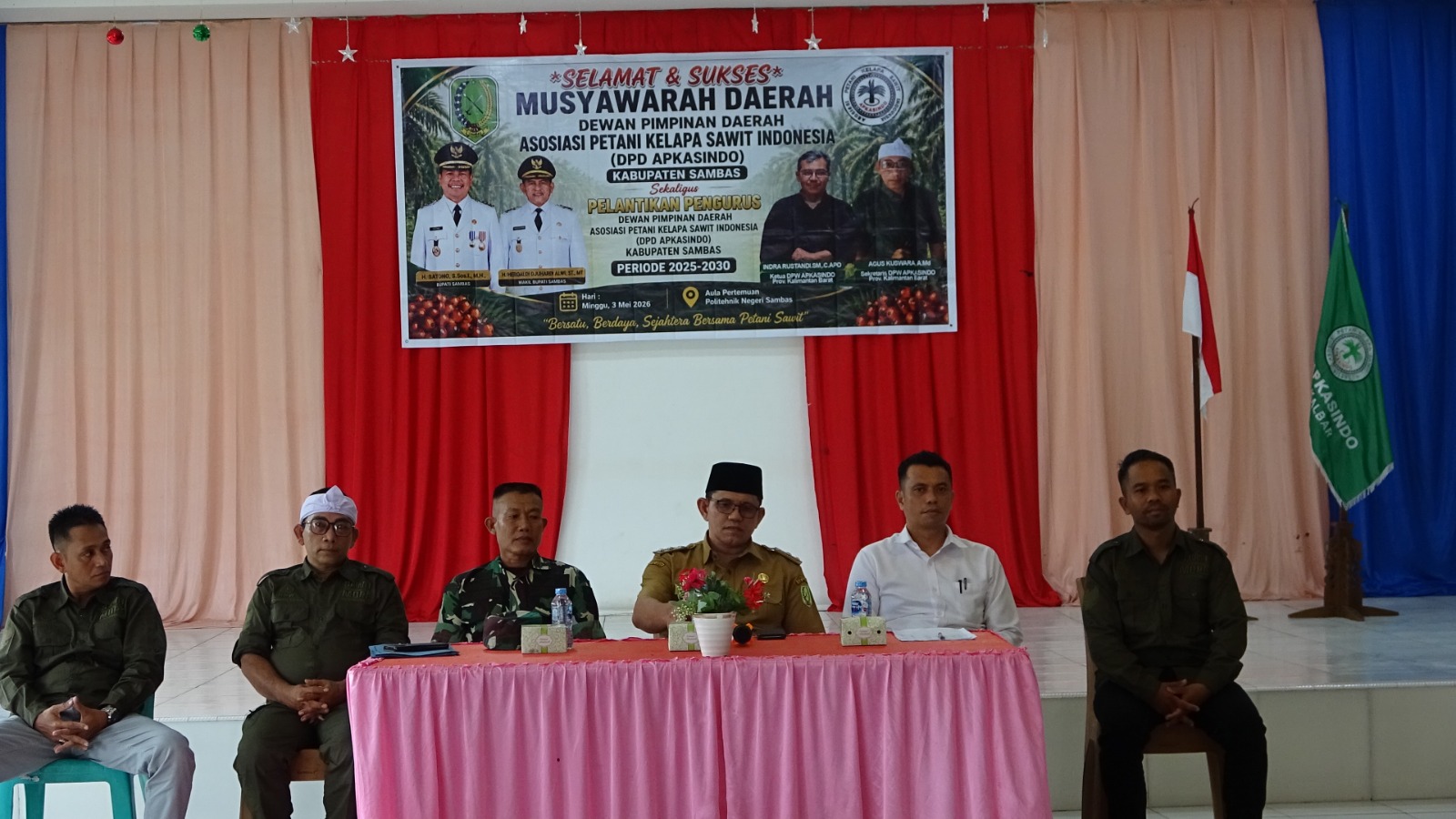 Melalui Musda DPD APKASINDO, Pemkab Sambas Tegaskan Komitmen Tingkatkan Kesejahteraan Petani Sawit