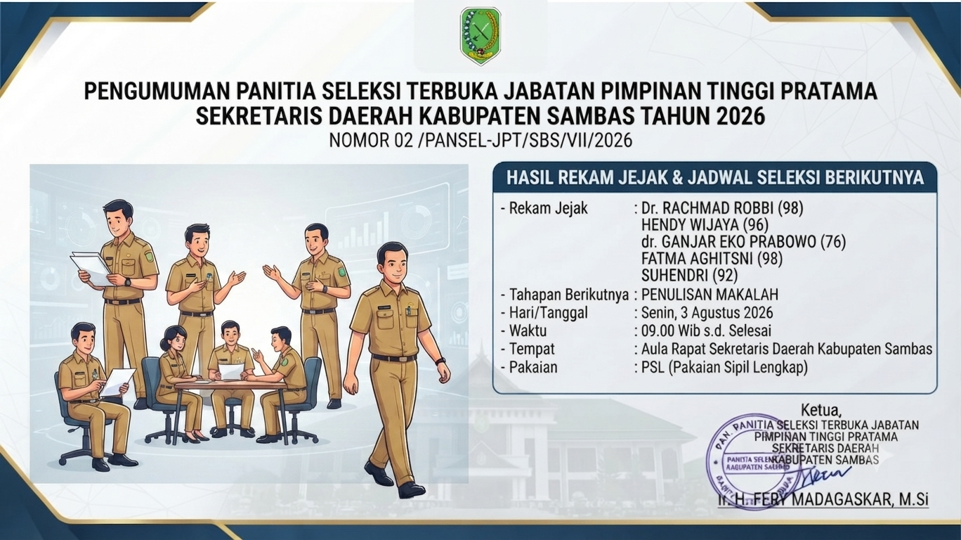 Seleksi Terbuka JPTP Sekda Sambas 2026