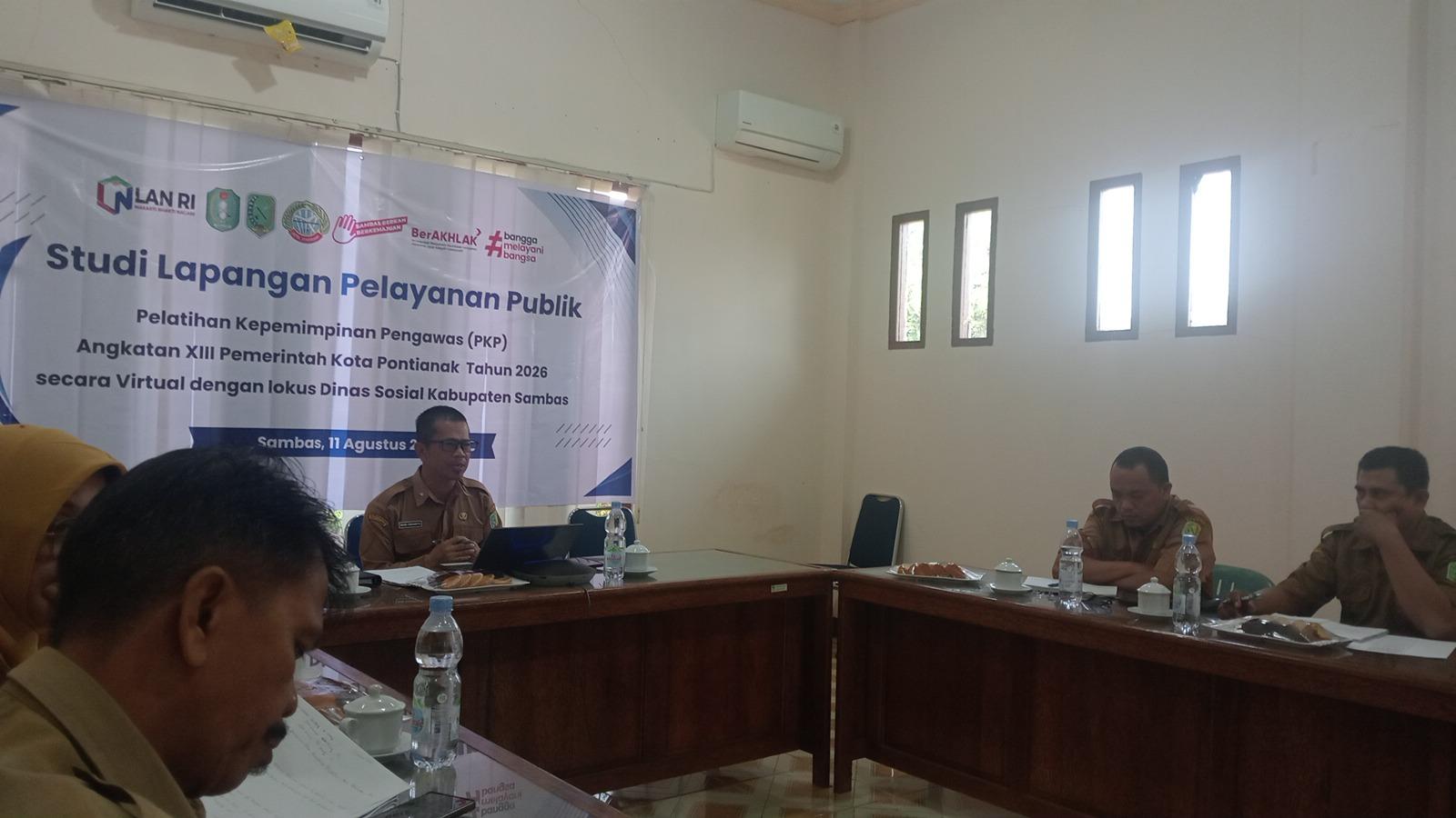 Selain Disdukcapil, kegiatan Studi Lapangan Pelayanan Publik Juga Jadikan Dinas Sosial Kabupaten Sambas sebagai Lokus