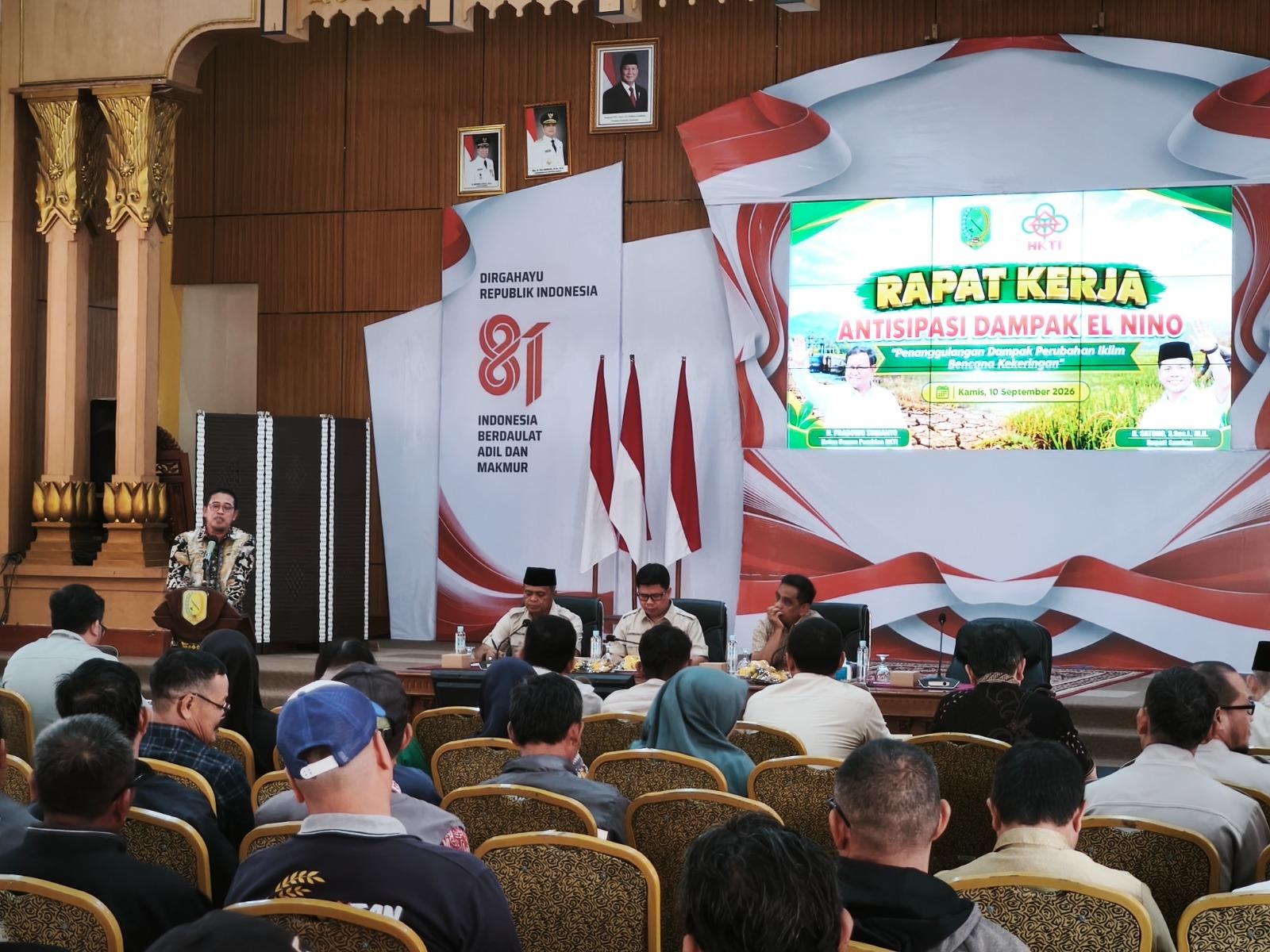 Antisipasi Dampak El Nino, Bupati Satono Pimpin Rapat Kerja Penanggulangan Bencana Kekeringan