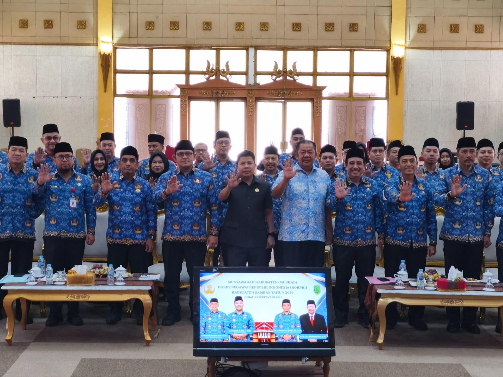 ​Rachmad Robbi Nakhodai KORPRI Sambas 2026–2031, Bupati Satono Tekankan Akselerasi Pelayanan Publik dan ASN Adaptif