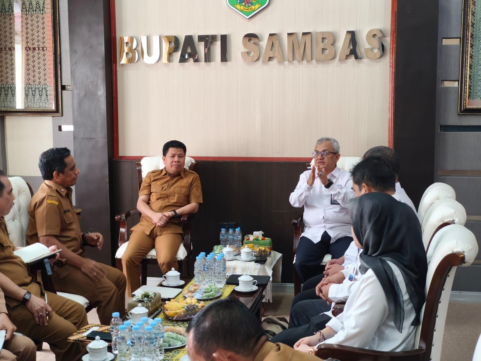 ​Perkuat Tata Kelola Pembangunan Sambas, Bupati Satono Sambut Audiensi Perdana Kaper BPKP Kalbar