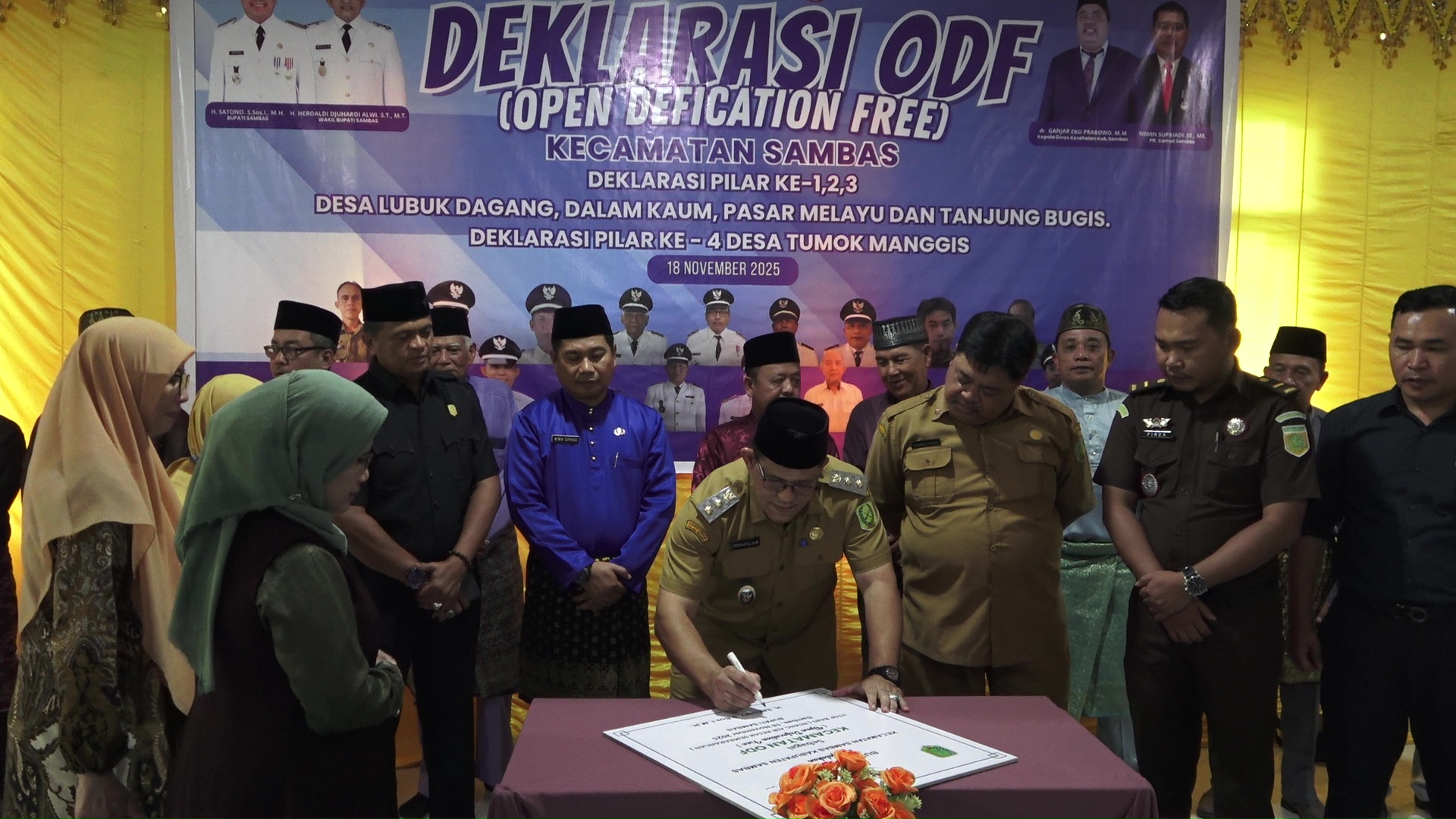 Wakil Bupati Sambas Tekankan Komitmen STBM pada Deklarasi ODF Kecamatan Sambas